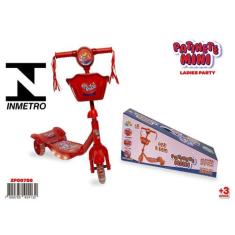 Patinete com Cestinha Luz e Som Inmetro Suporta 35kgs 3Rodas - Up Toys
