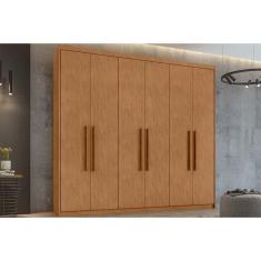 Guarda Roupa Casal 6 Portas E 5 Gavetas áries Amêndoa