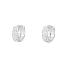 Brinco Masculino Argola Estilo Neymar Zirconia De Prata 925