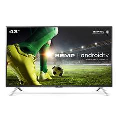 Smart TV LED 43'' Full HD Semp 43S5300, 2 HDMI 1 USB, Wi-Fi, Google Assistant, Controle Remoto Com Comando De Voz, Android