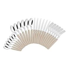 Faqueiro 24 Peças, Tramontina, Carmel 23499022, Natural Medio