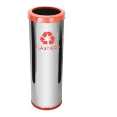Lixeira Em Aço Inox Com Aro Pintado 30 Litros - JSN