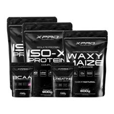 Kit 2x Whey Protein Iso-X Complex 900g + BCAA 100g + Creatina 100G + W