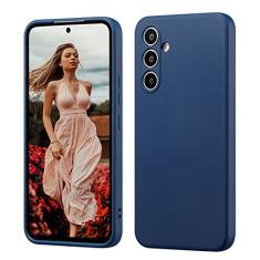 UEEBAI Capa para Samsung Galaxy A54 5G, capa fina de silicone líquido à prova de choque, proteção de corpo inteiro, capa de telefone com microfibra antiarranhões, ultrafina, capa de borracha macia e