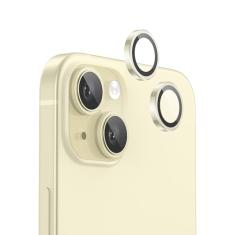 FLOLAB Protetor de lente de câmera NanoArmour para iPhone 15/15 Plus durável, capa de câmera de vidro temperado, anel de câmera de alumínio, TruColors antirreflexo, ultra transparente e fácil de