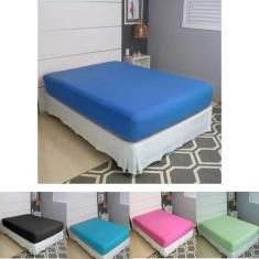 Lençol Avulso Queen Malha 100% Algodão Liso Com Elástico - Cozzilar, a