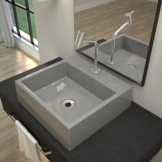 Kit Cuba Q395 Torneira Pratika 1060 Metal 1/4 Volta Compace Cinza