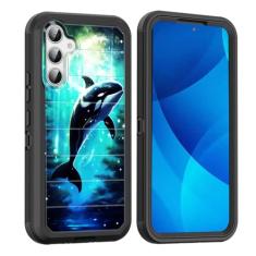 smauncucn Capa para Galaxy S24 Plus, proteção contra quedas de corpo inteiro à prova de choque à prova de poeira resistente 3 camadas militar resistente durável capa para Samsung Galaxy S24 Plus 6,7