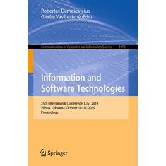 Information and Software Technologies: 25th International Conference, Icist 2019, Vilnius, Lithuania, October 10-12, 2019, Proceedings: 1078