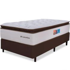 Cama Box com Colchão Solteiro Premium Mola Ensacadas HiperSoft Sensati