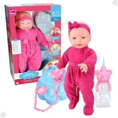 Boneca Mini Bebê Mania Xixi + Acessórios Rosa 5340 - Roma