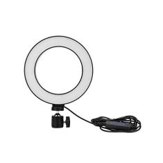 "Iluminador de Led Circular 8" Bi-Color Vídeo Ring Light 20cm USB (3200-5500K)"