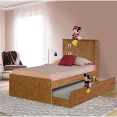 Cama Solteiro Alicante Mel com Auxiliar