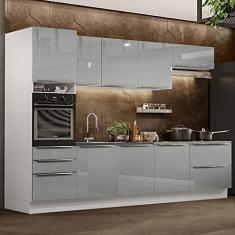 Cozinha Completa Madesa Lux 320004 com Armário e Balcão - Branco/cinza
