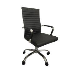 Cadeira Office com Rodízio e Encosto Esteirinha Confort Preto