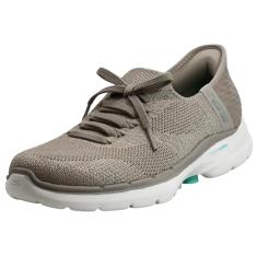 Skechers Tênis feminino Hands Free Slip-ins Go Walk 6-Lovely Day, Cinzento-acastan, 36
