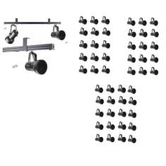 Kit 50 Spot Trilho Perfilado Eletro calha Par20 Bulbo OL7 - Hiperlight