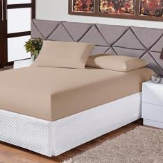 Jogo De Lençol Soft Solteiro 2 Peças 200 Fios Cáqui - Enxoval Vip
