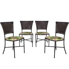 Jogo De Cozinha Gramado Tabaco Cadeiras Jantar