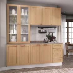 Cozinha Modulada 4 Peças com Tampo 2 Armários Aéreos 2 Balcões Arizona