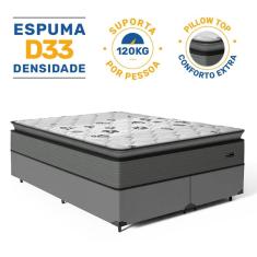 Cama Box com Colchão Resistence Espuma D33 Pillow Top Queen 158cm