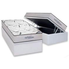 Cama Box Baú Solteiro: Colchão Espuma D45 Ortobom Hight Foam HR + Base