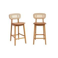 Kit 02 Banquetas Liz Cabecasa Madeiramadeira Caramelo