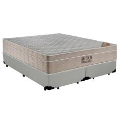 Cama Box King Bipartido Sintético + Colchão Ortobom Airtech Molas Ensa