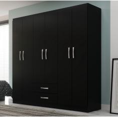 Guarda Roupa Casal 6 Portas 2 Gavetas Atalaia Evidência Móveis