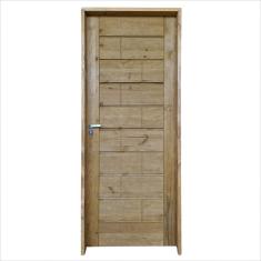 Kit Porta De Madeira Maciça Ekos 210x82cm Batente 14cm Natural