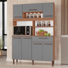 Armário de Cozinha Icaraí 100% MDF Tuboarte 7 Portas e 1 Gaveta