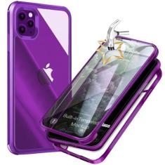 UBUNU Capa para iPhone 12 Pro Max com protetor de tela [vidro temperado rígido 9H embutido sensível ao toque] [Proteção total 360] Capa transparente para iPhone 12 Pro Max para homens e mulheres 6,7