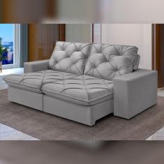 Sofá Retrátil e Reclinável 2 Lugares 230cm M176 Cinza