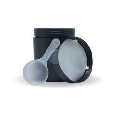 Pote Vazio Creatina 500 Gramas Com Scoop Preto Ou Branco 3Un