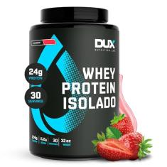 Dux Nutrition Whey Protein Isolado Morango - Pote 900 G
