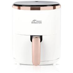 Fritadeira Elétrica Air Fryer 9 em 1, 3,4L com Display Digital e 9 Funções Predefinidas, 110V, MIRASTON, Branca e Rosa Gold