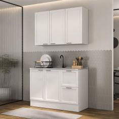 Cozinha Compacta 2 Peças 1 Aéreo 1 Balcão Soho Cabecasa Madeiramadeira Branco