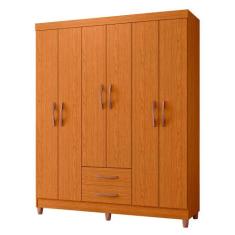 Guarda Roupa Âmbar Casal 6 Portas Albatroz, Cinamomo
