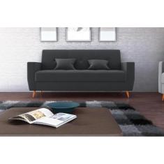 Sofá Cama Pamela Veludo Cinza E425 - Matrix - LM DECOR