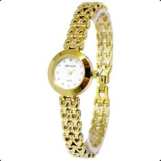Relógio Seculus Feminino Madrepérola Dourado 23696LPSVDB1