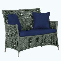 1 Sofá Área Externa Igapó Alumínio Pintura Fendi Corda Náutica Estofad