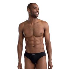 Cueca Slip Basic Mash Lisa Algodão - 074.58, Preto, M