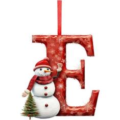 26 enfeites de letras, decoração de árvore de Natal, carta de Natal, pingente de pendurar para árvore de Natal, letras do alfabeto para árvore de Natal, artesanato faça você mesmo, enfeites de Natal