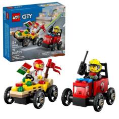 Lego City Carro De Pizza Vs. Caminhão De Bombeiros - 60458