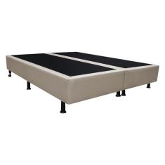 Base Box Para Cama Casal Queen 158x198cm Bipartido Liz S05 Sintético Bege - Mpozenato