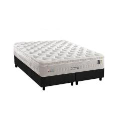 Cama Box King: Colchão Molas Ensacadas Anjos Masterpocket Impressione + Base Crc Suede Gray(193X203)