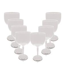 Kit 8 Taças Gin Branco Acrílico