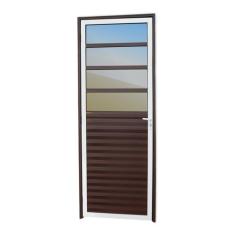 Porta de Cozinha Linha 25 Vidro Reflex 210cm X 80cm Brimak Abertura Di
