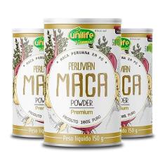 Kit 3 Maca Peruana em Pó Premium Unilife 150g