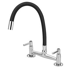 Torneira Misturador Cozinha De Mesa Gourmet Colorido 1/4v. Cor:Preto